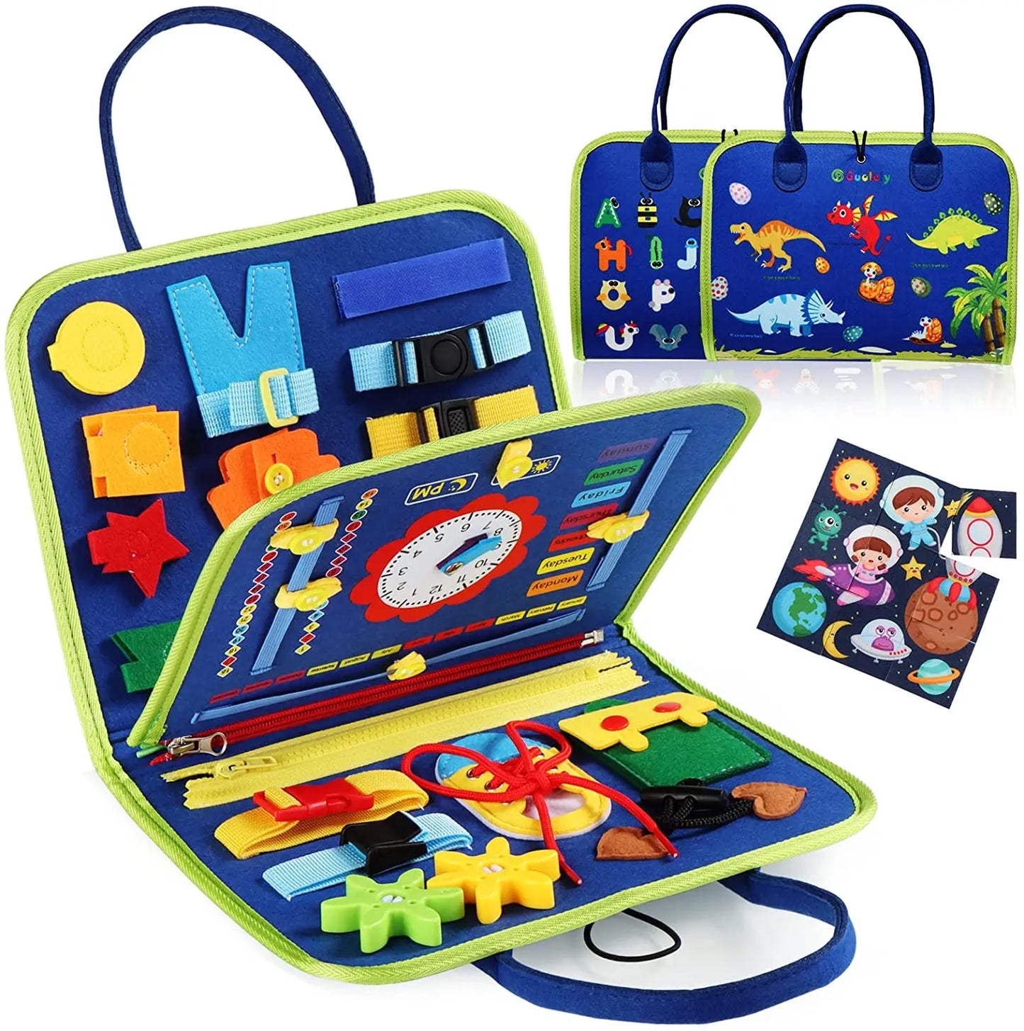 Montessori Toys Busy Board Toddler Sensory Activity Developing Board for Motor Skills, Educational Travel Activity Toys