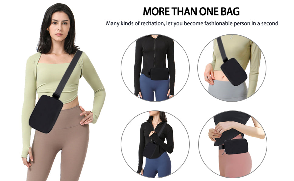 Fanny Pack Belt Bag Women Men Same Style Waterproof Waist Bag Adjustables Crossbody Outdoor Sports Mobile Phone Holder