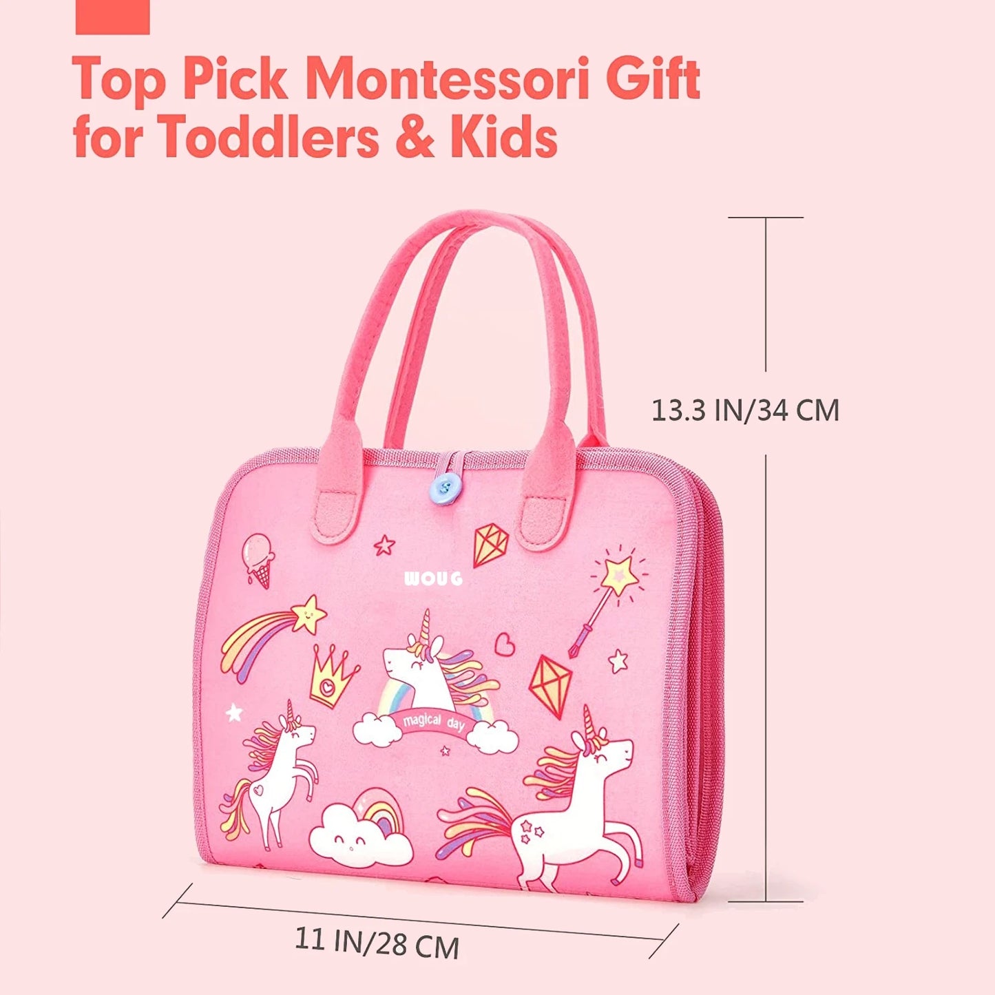 Montessori Toys Busy Board Toddler Sensory Activity Developing Board for Motor Skills， Educational Travel Activity Toys