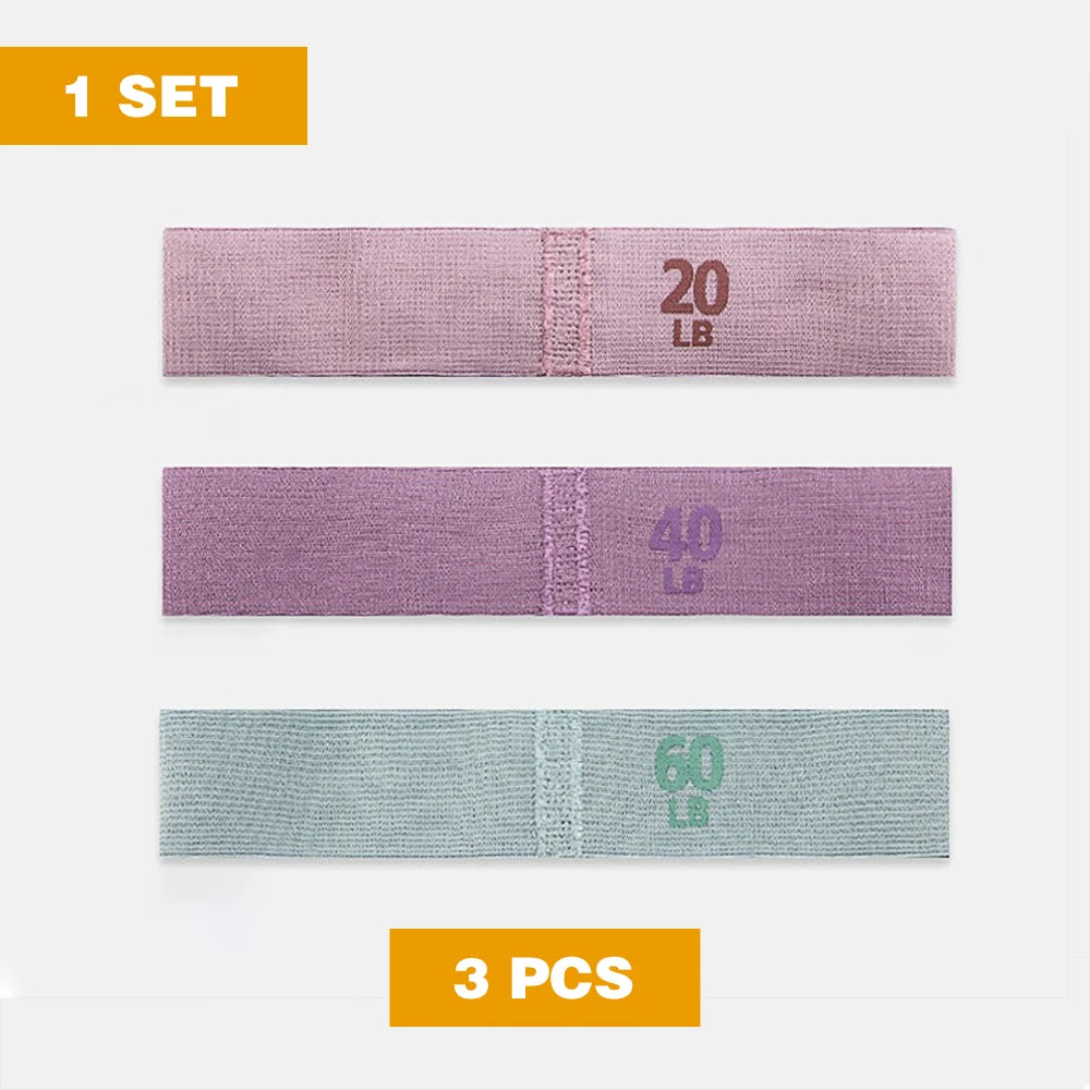 Yoga Resistance Bands Polyester Material Stretch Bands for Fitness Squats and Butt Exercises 4 Resistance Levels 20-90LB