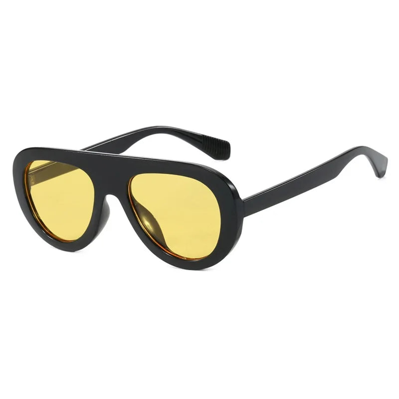 Trendy Sunglasses for Women Men Retro Round Sunglass Flat Top Designer Stylish Frame Sun Glasses Shades Vintage Unisex Eyewear
