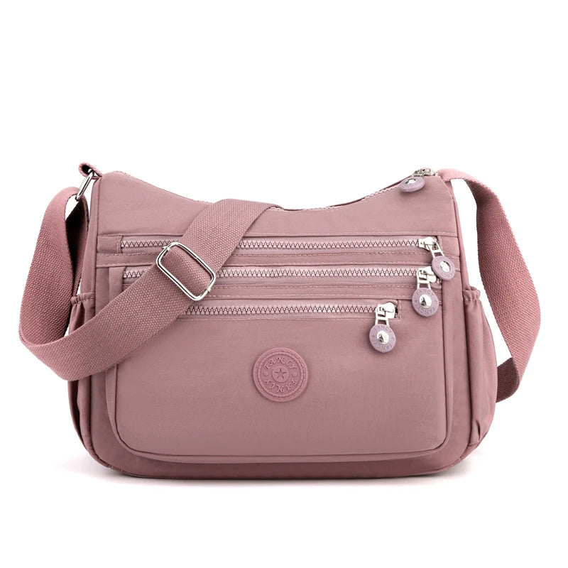 Women's Fashion Crossbody Bag - Lightweight and Casual with Fixed Strap and Zipper Closure-Perfect for Hiking,Cycling and School