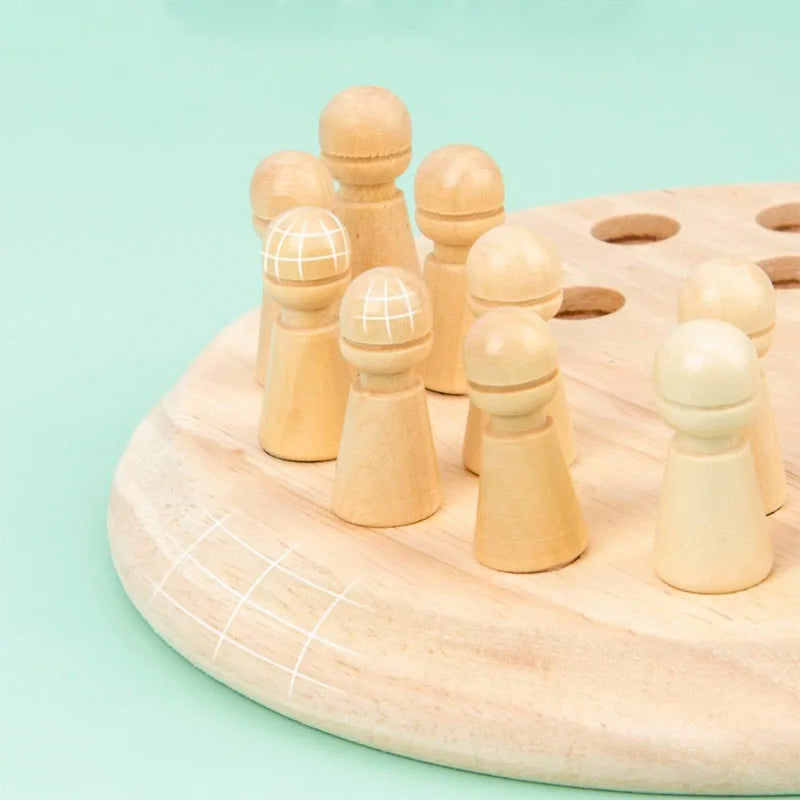 Kids Wooden Memory Match Stick Chess Fun Color Game Board Puzzles Educational Toy Montessori Cognitive Learning Toy For Children
