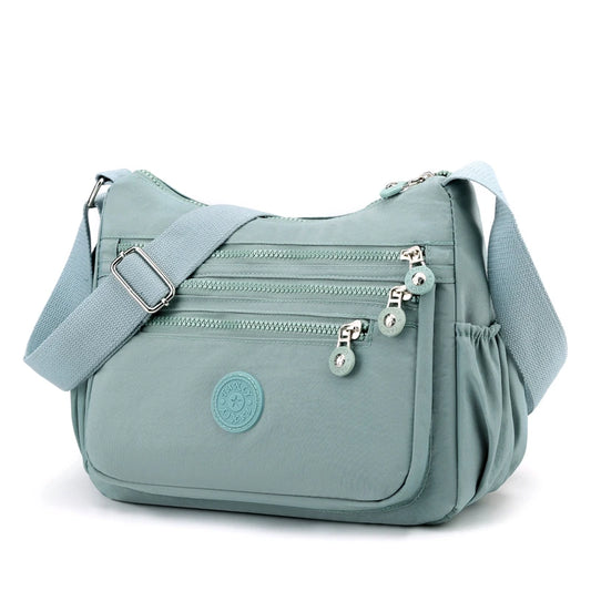Women's Fashion Crossbody Bag - Lightweight and Casual with Fixed Strap and Zipper Closure-Perfect for Hiking,Cycling and School