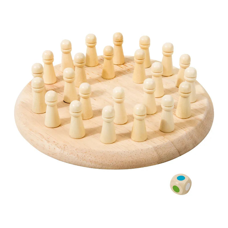 Kids Wooden Memory Match Stick Chess Fun Color Game Board Puzzles Educational Toy Montessori Cognitive Learning Toy For Children
