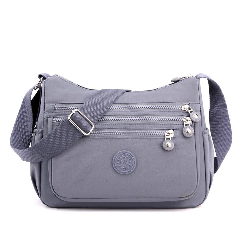 Women's Fashion Crossbody Bag - Lightweight and Casual with Fixed Strap and Zipper Closure-Perfect for Hiking,Cycling and School