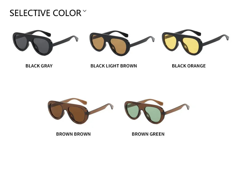 Trendy Sunglasses for Women Men Retro Round Sunglass Flat Top Designer Stylish Frame Sun Glasses Shades Vintage Unisex Eyewear