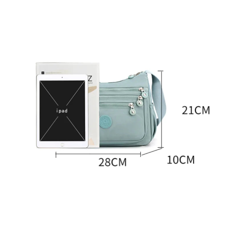 Women's Fashion Crossbody Bag - Lightweight and Casual with Fixed Strap and Zipper Closure-Perfect for Hiking,Cycling and School