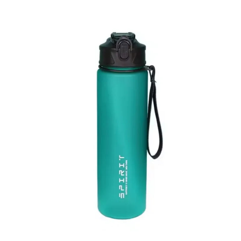 Portable Sports Water Bottle with Time Scale and Straw Leakproof Motivational Water Cup for Outdoor Fitness Camping School