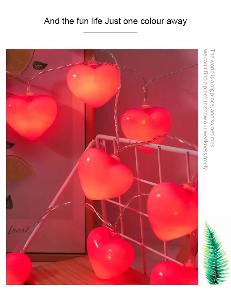 LED Light String Waterproof Outdoor Fairy Lamp Bedroom Garden Valentine's Day Birthday Wedding Party Decoration String Lights