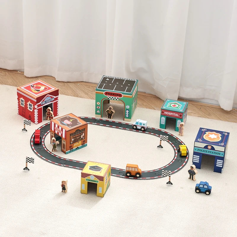 Car Building Blocks Track Accessories Children's Assembly Toy Set Develops Baby's Social Skills Early Learning Kids Toys