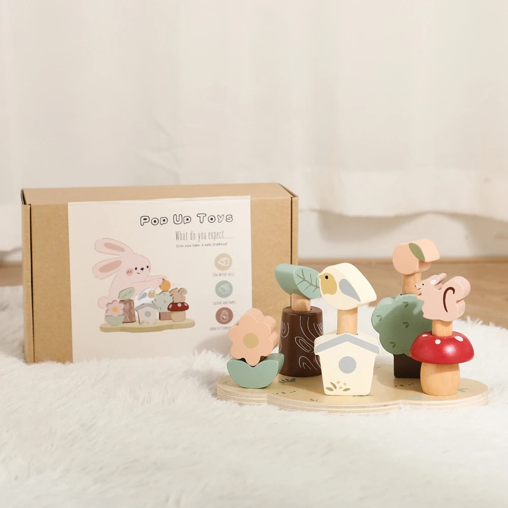 Baby Montessori Educational Toys Toddler Kids Creative Games Wooden Toys Set Plant Animal Funny Toys For 0-6 Year Old Children