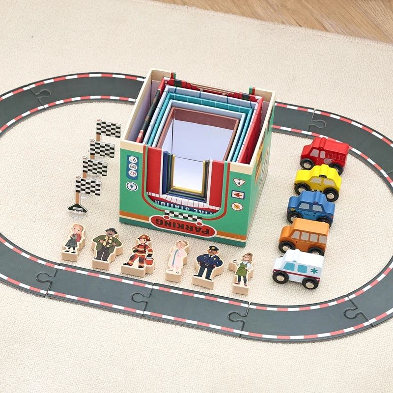 Car Building Blocks Track Accessories Children's Assembly Toy Set Develops Baby's Social Skills Early Learning Kids Toys