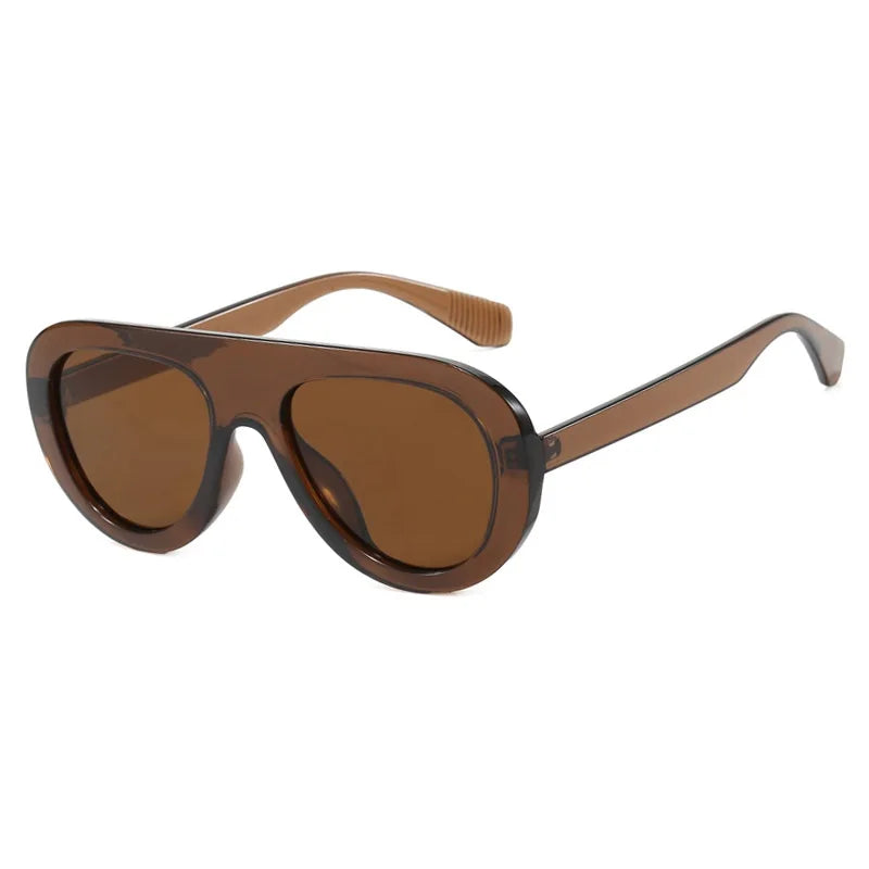 Trendy Sunglasses for Women Men Retro Round Sunglass Flat Top Designer Stylish Frame Sun Glasses Shades Vintage Unisex Eyewear