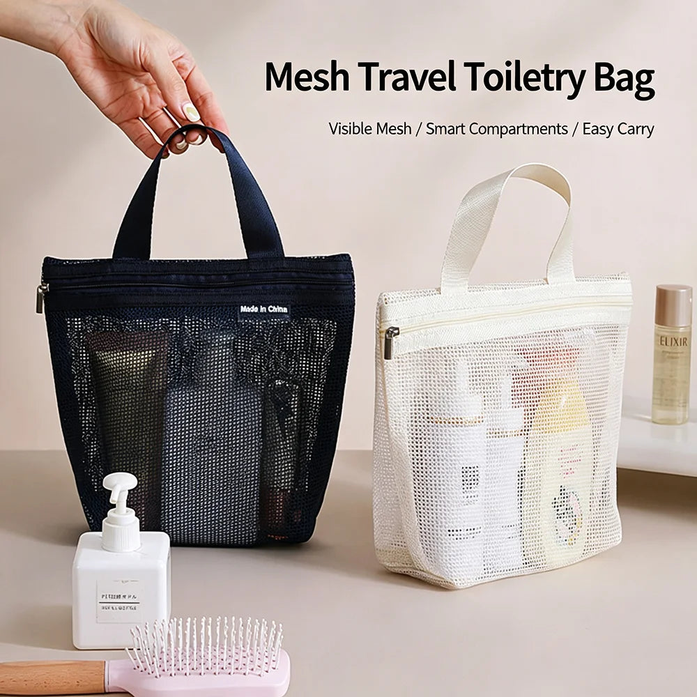 Portable Toiletry Storage Bags Mesh Travel Makeup Handheld Bags Makeup Underwear Storage Bag Travel Bag Toiletry Bag