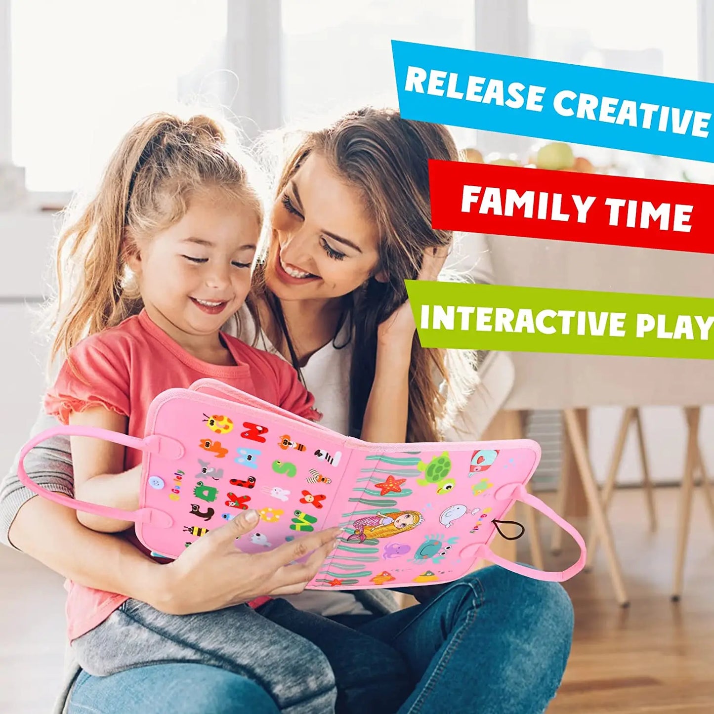Montessori Toys Busy Board Toddler Sensory Activity Developing Board for Motor Skills， Educational Travel Activity Toys