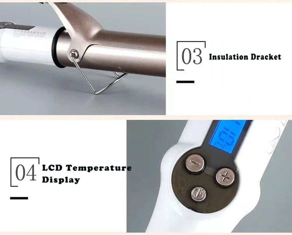 Hair Curling Iron 9mm 13mm 19mm 22mm 25mm 32mm 38mm Ceramic Hair Curler Electric Salon Styling Tool Crimping Iron