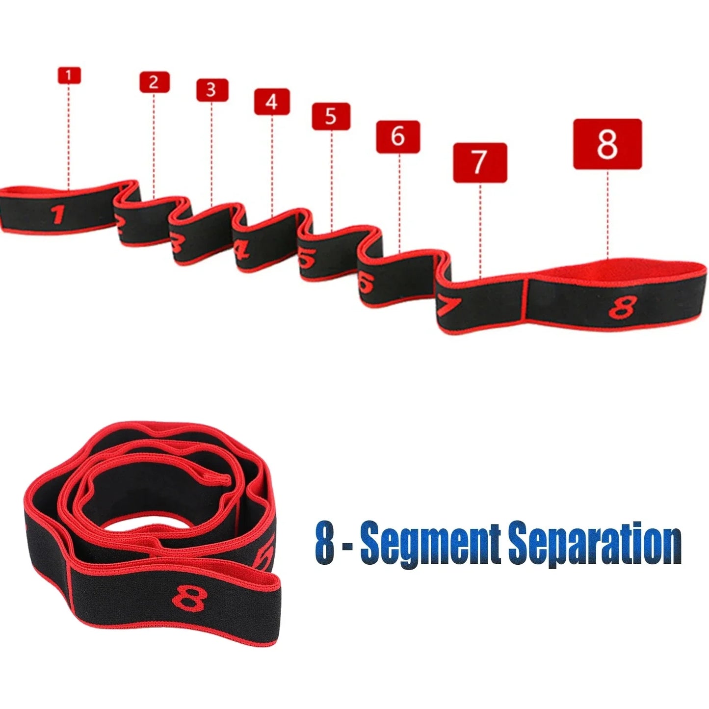 Elastic Yoga Stretching Strap Ballet Dance Leg Stretching Band Beginner Pilates Dance Gymnastics Loop Strap Belt Fitness Sport