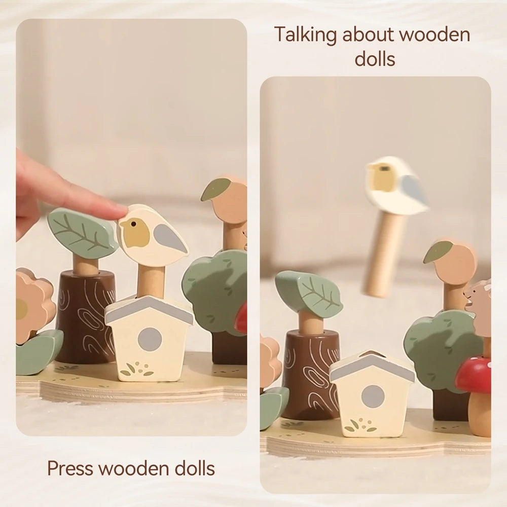 Baby Montessori Educational Toys Toddler Kids Creative Games Wooden Toys Set Plant Animal Funny Toys For 0-6 Year Old Children