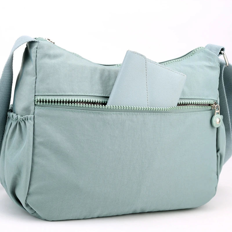 Women's Fashion Crossbody Bag - Lightweight and Casual with Fixed Strap and Zipper Closure-Perfect for Hiking,Cycling and School