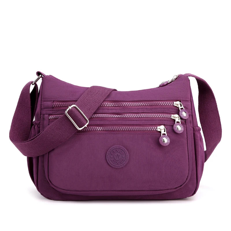 Women's Fashion Crossbody Bag - Lightweight and Casual with Fixed Strap and Zipper Closure-Perfect for Hiking,Cycling and School
