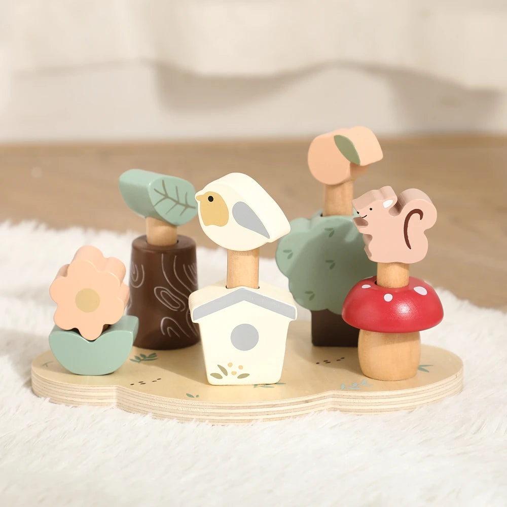 Baby Montessori Educational Toys Toddler Kids Creative Games Wooden Toys Set Plant Animal Funny Toys For 0-6 Year Old Children