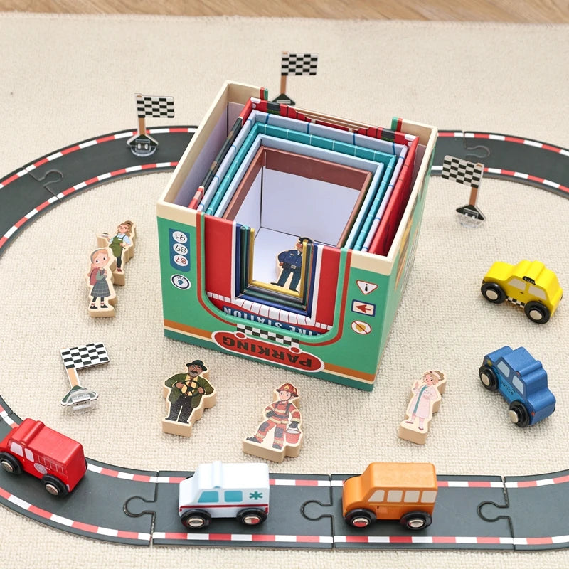 Car Building Blocks Track Accessories Children's Assembly Toy Set Develops Baby's Social Skills Early Learning Kids Toys