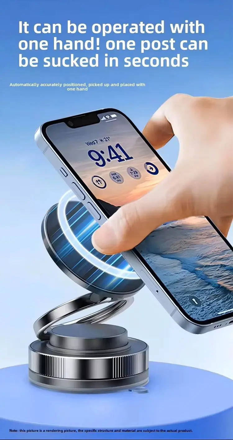 Magnetic Phone Holder for Car 360° Rotatable Foldable & Adjustable Magnetic Car Mount, Suction Cup Phone Holder for Car/Mirror