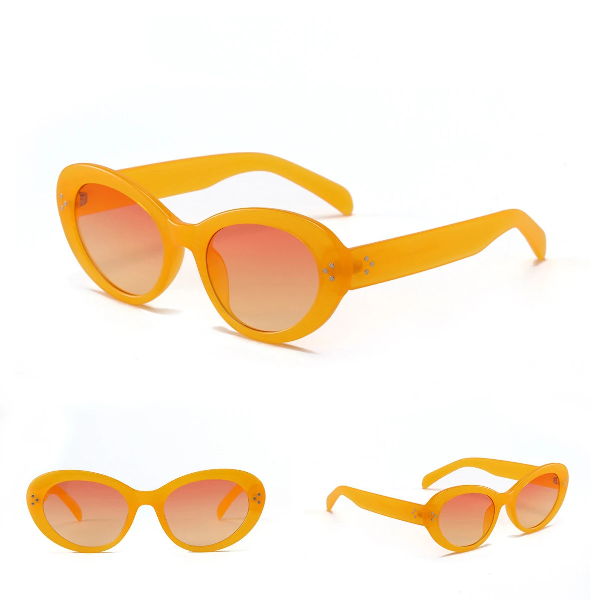 Trendy Oval Sunglasses For Women 2024 Summer Black Shades Sunglasses Womens Brand Designer Fashion Luxury Glasses Eyewear UV400