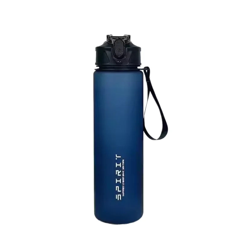 Portable Sports Water Bottle with Time Scale and Straw Leakproof Motivational Water Cup for Outdoor Fitness Camping School