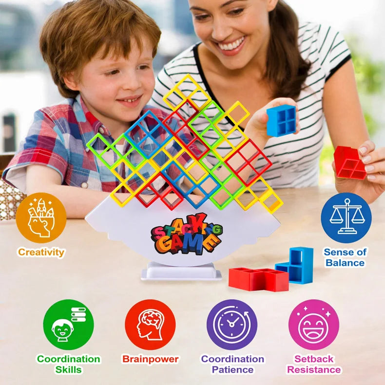 Balance Stacking Board Games Buliding Blocks Adults Kids Tower Block Bricks Toys For Boys Girls Puzzle Toy Family Parties Games