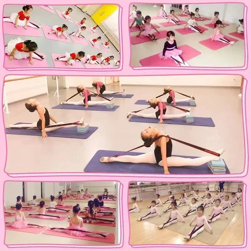 Elastic Yoga Stretching Strap Ballet Dance Leg Stretching Band Beginner Pilates Dance Gymnastics Loop Strap Belt Fitness Sport
