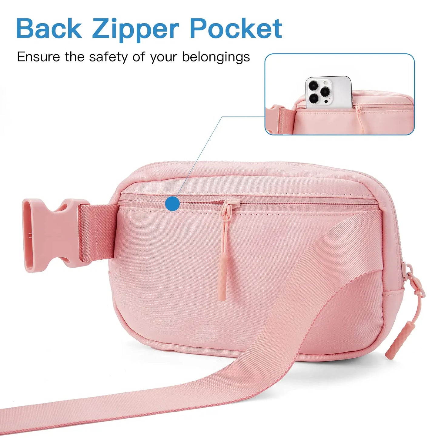 Fanny Pack Belt Bag Women Men Same Style Waterproof Waist Bag Adjustables Crossbody Outdoor Sports Mobile Phone Holder