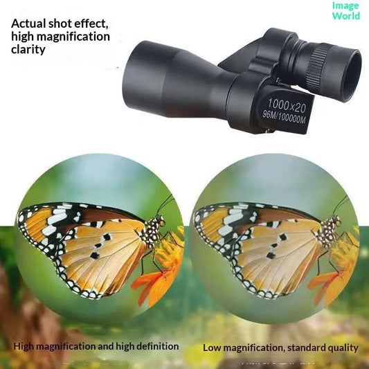 Outdoor Portable Gear Essential Equipment For Hiking Camping Travel 1000X20 Mini Pocket Monocular Clear HD View Lightweight
