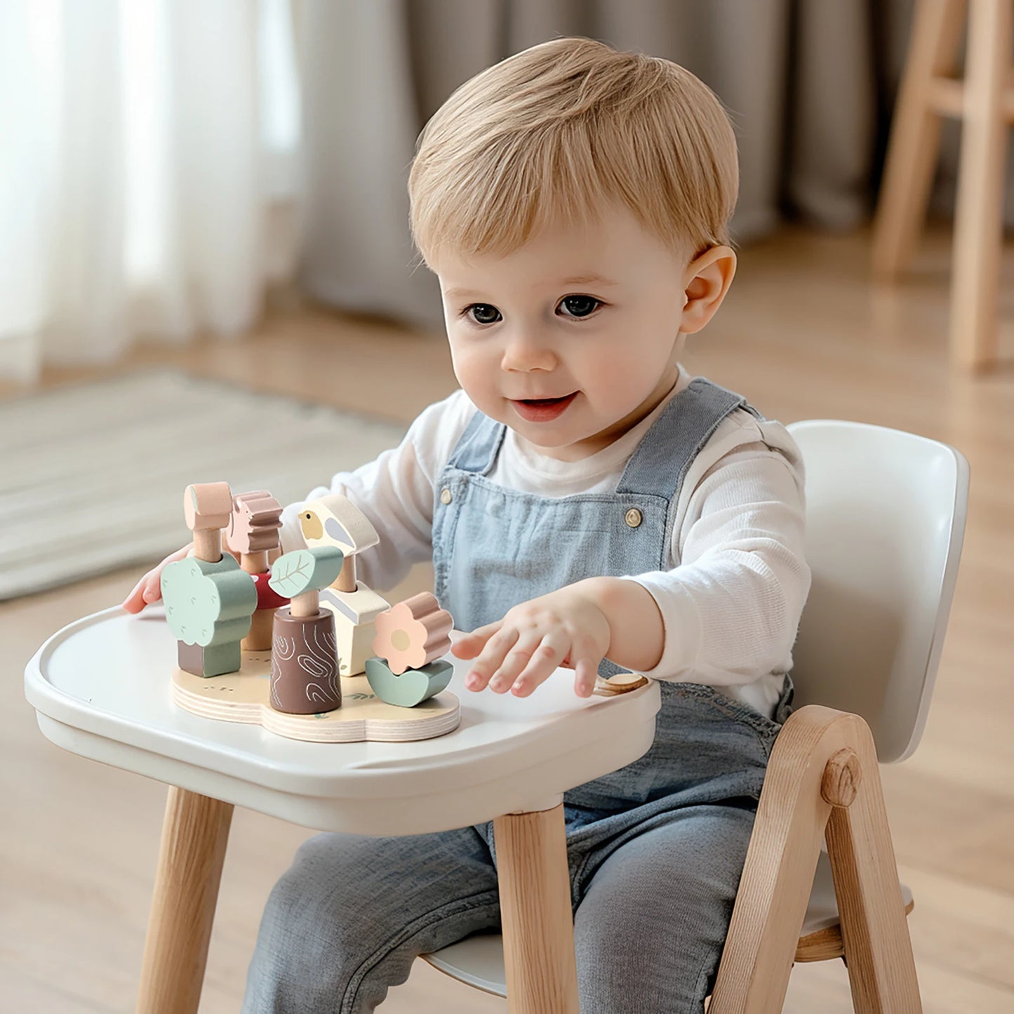 Baby Montessori Educational Toys Toddler Kids Creative Games Wooden Toys Set Plant Animal Funny Toys For 0-6 Year Old Children
