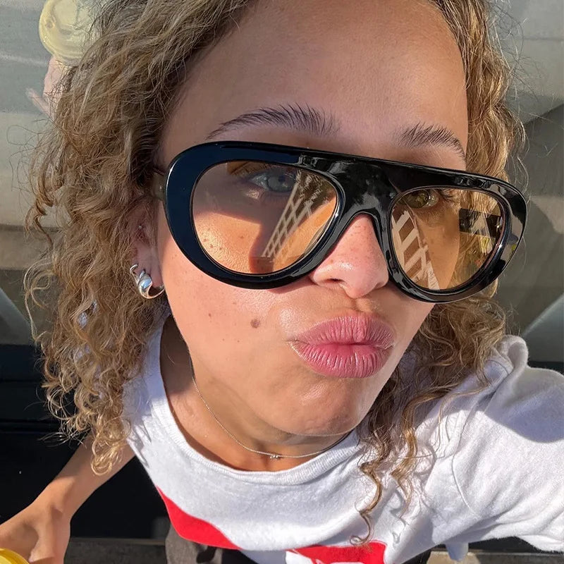 Trendy Sunglasses for Women Men Retro Round Sunglass Flat Top Designer Stylish Frame Sun Glasses Shades Vintage Unisex Eyewear