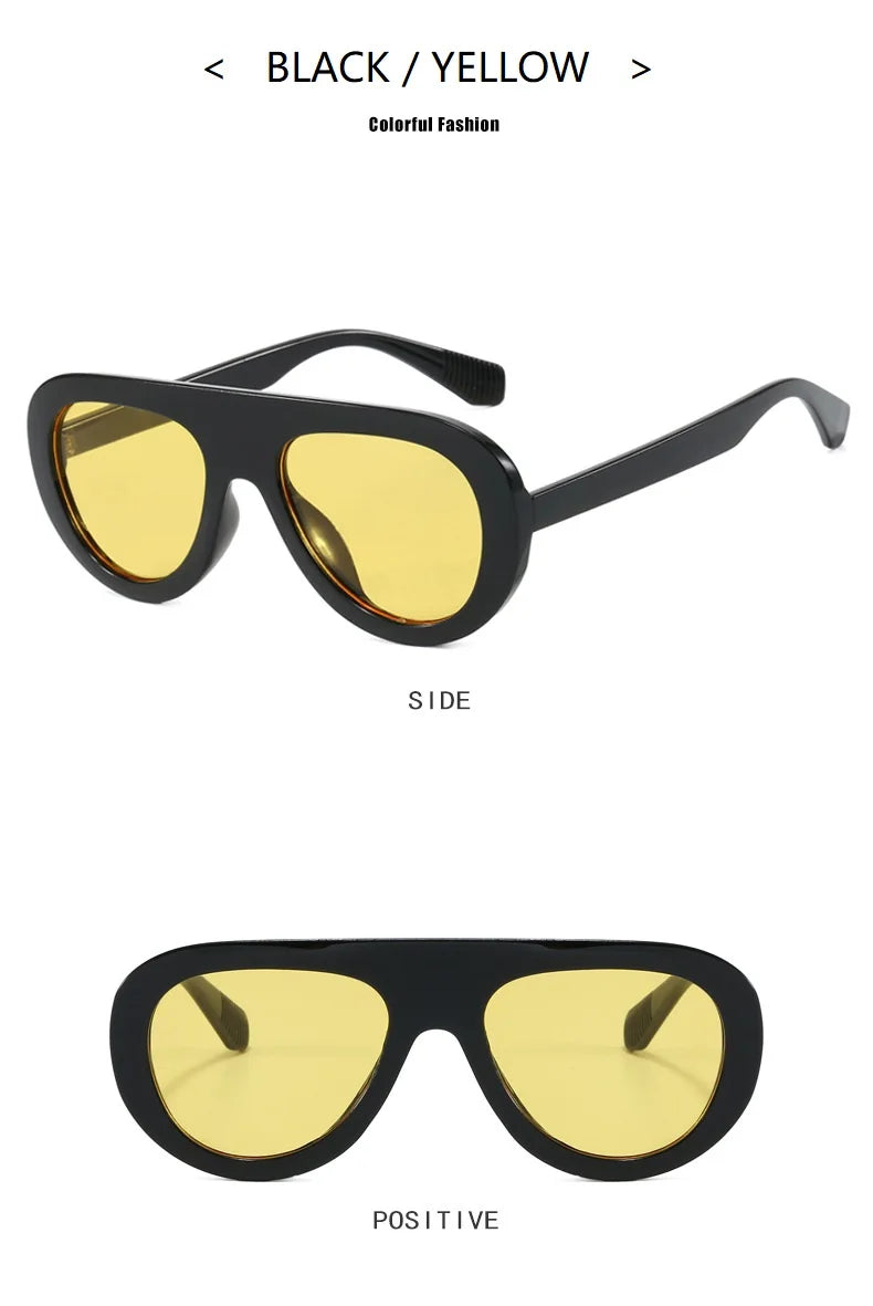 Trendy Sunglasses for Women Men Retro Round Sunglass Flat Top Designer Stylish Frame Sun Glasses Shades Vintage Unisex Eyewear