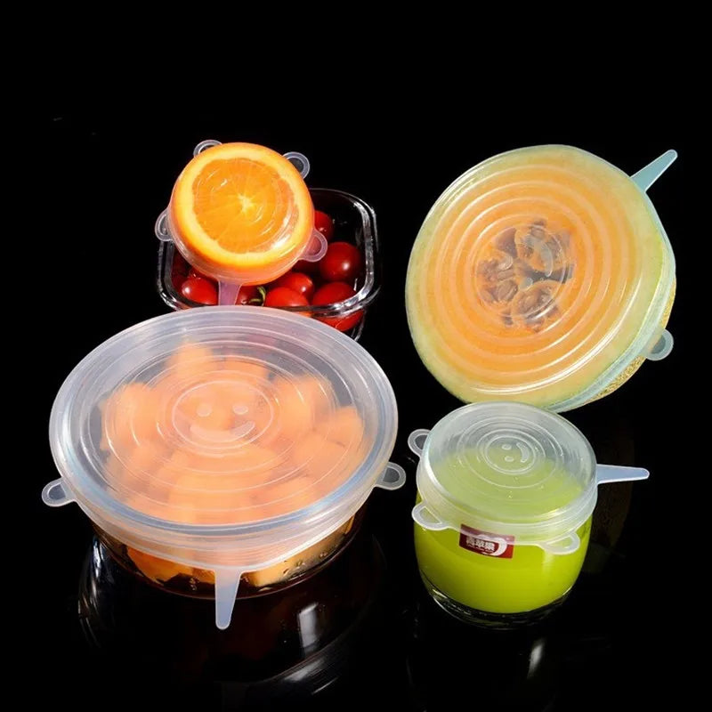 Silicone Cover Stretch Lids Reusable Airtight Food Wrap Covers Keeping Fresh Seal Bowl Stretchy Wrap Cover Kitchen Cookware