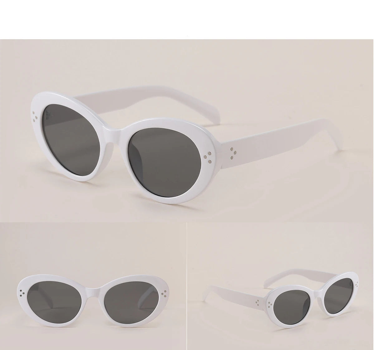 Trendy Oval Sunglasses For Women 2024 Summer Black Shades Sunglasses Womens Brand Designer Fashion Luxury Glasses Eyewear UV400