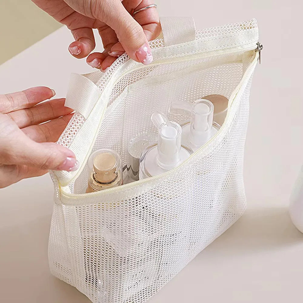 Portable Toiletry Storage Bags Mesh Travel Makeup Handheld Bags Makeup Underwear Storage Bag Travel Bag Toiletry Bag