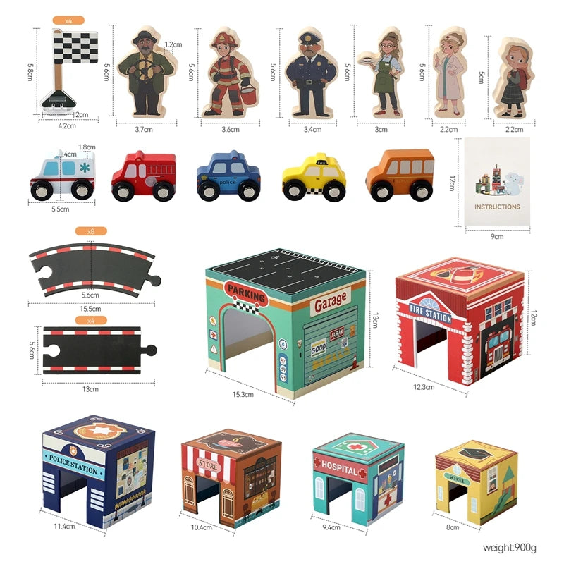 Car Building Blocks Track Accessories Children's Assembly Toy Set Develops Baby's Social Skills Early Learning Kids Toys