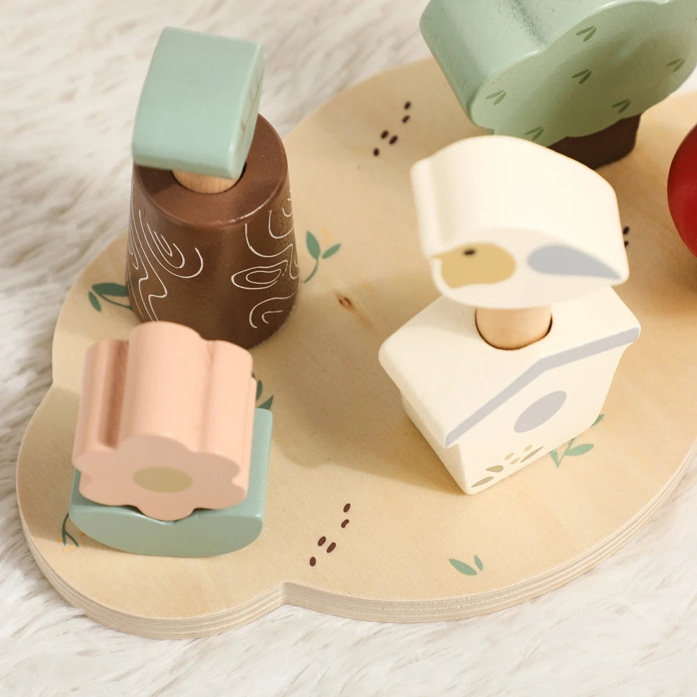 Baby Montessori Educational Toys Toddler Kids Creative Games Wooden Toys Set Plant Animal Funny Toys For 0-6 Year Old Children