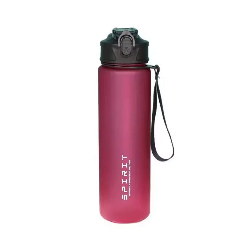 Portable Sports Water Bottle with Time Scale and Straw Leakproof Motivational Water Cup for Outdoor Fitness Camping School