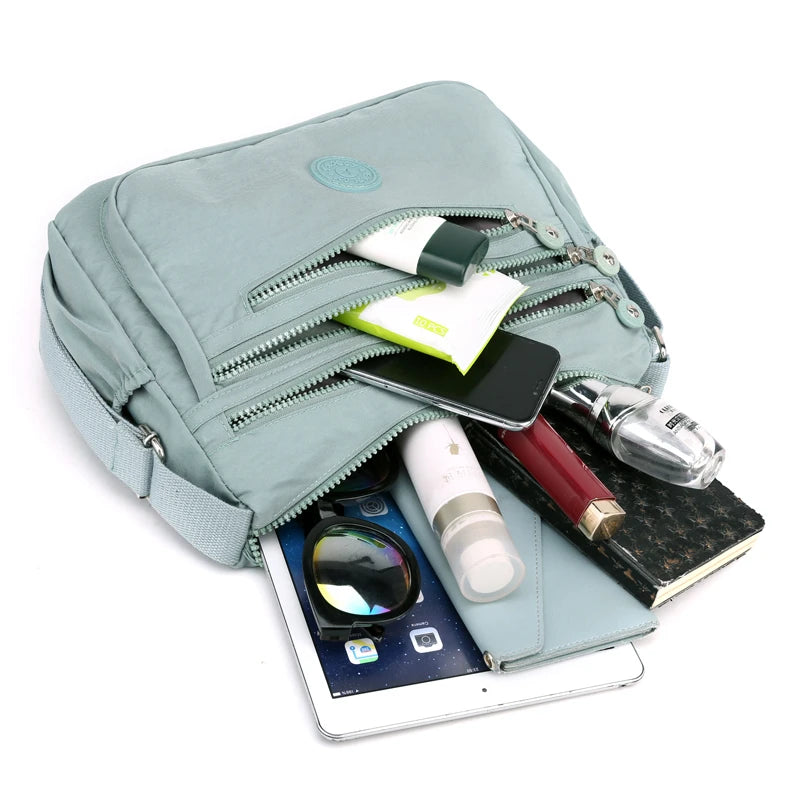 Women's Fashion Crossbody Bag - Lightweight and Casual with Fixed Strap and Zipper Closure-Perfect for Hiking,Cycling and School