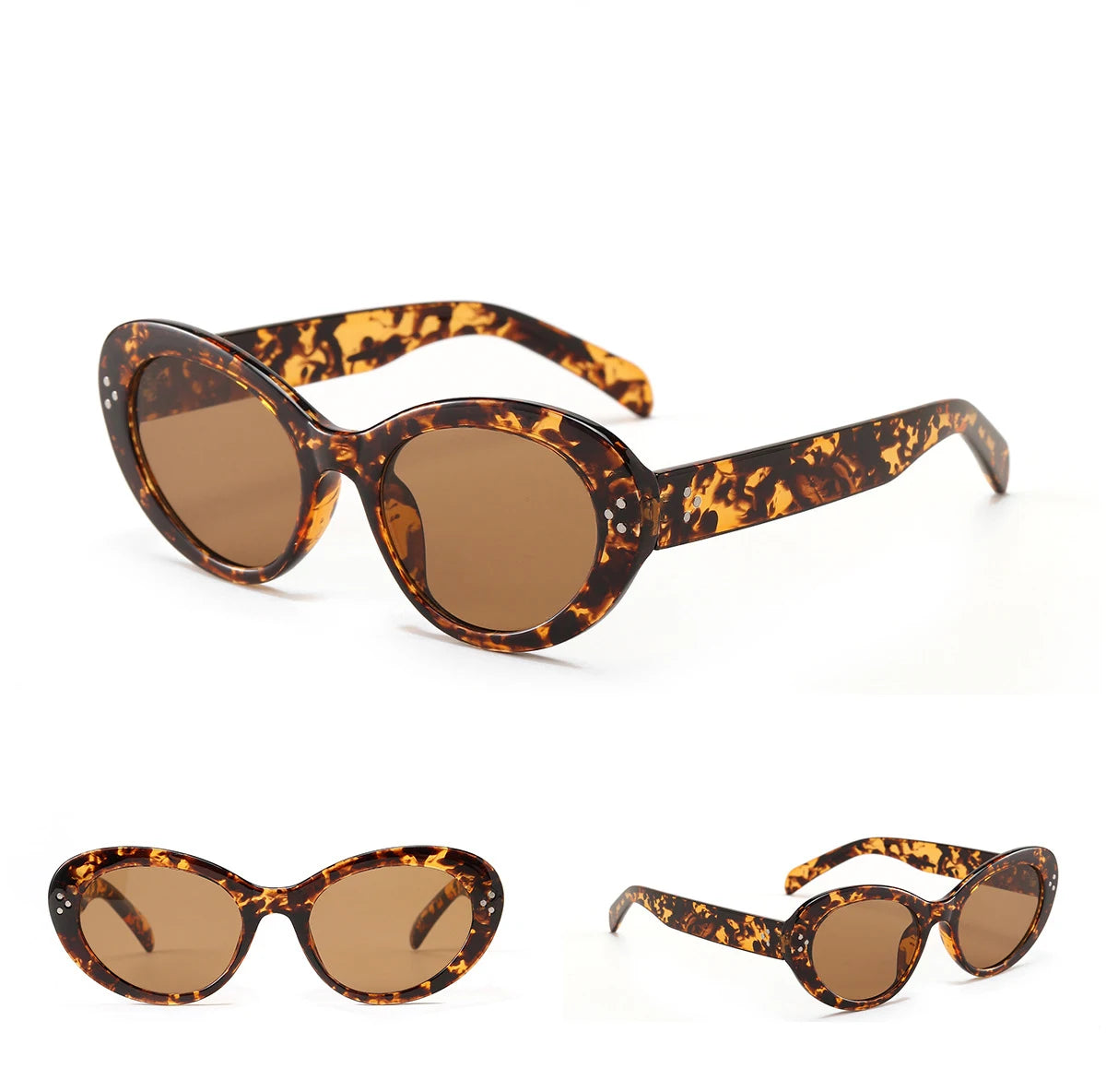 Trendy Oval Sunglasses For Women 2024 Summer Black Shades Sunglasses Womens Brand Designer Fashion Luxury Glasses Eyewear UV400