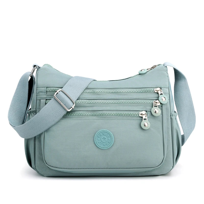 Women's Fashion Crossbody Bag - Lightweight and Casual with Fixed Strap and Zipper Closure-Perfect for Hiking,Cycling and School