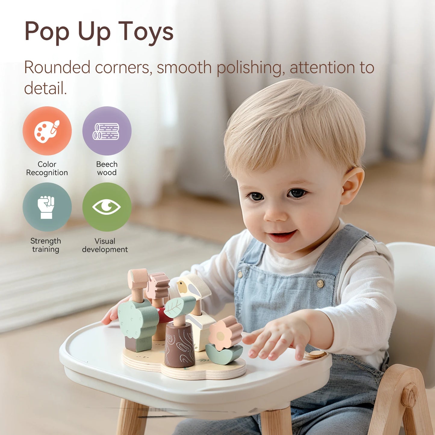 Baby Montessori Educational Toys Toddler Kids Creative Games Wooden Toys Set Plant Animal Funny Toys For 0-6 Year Old Children