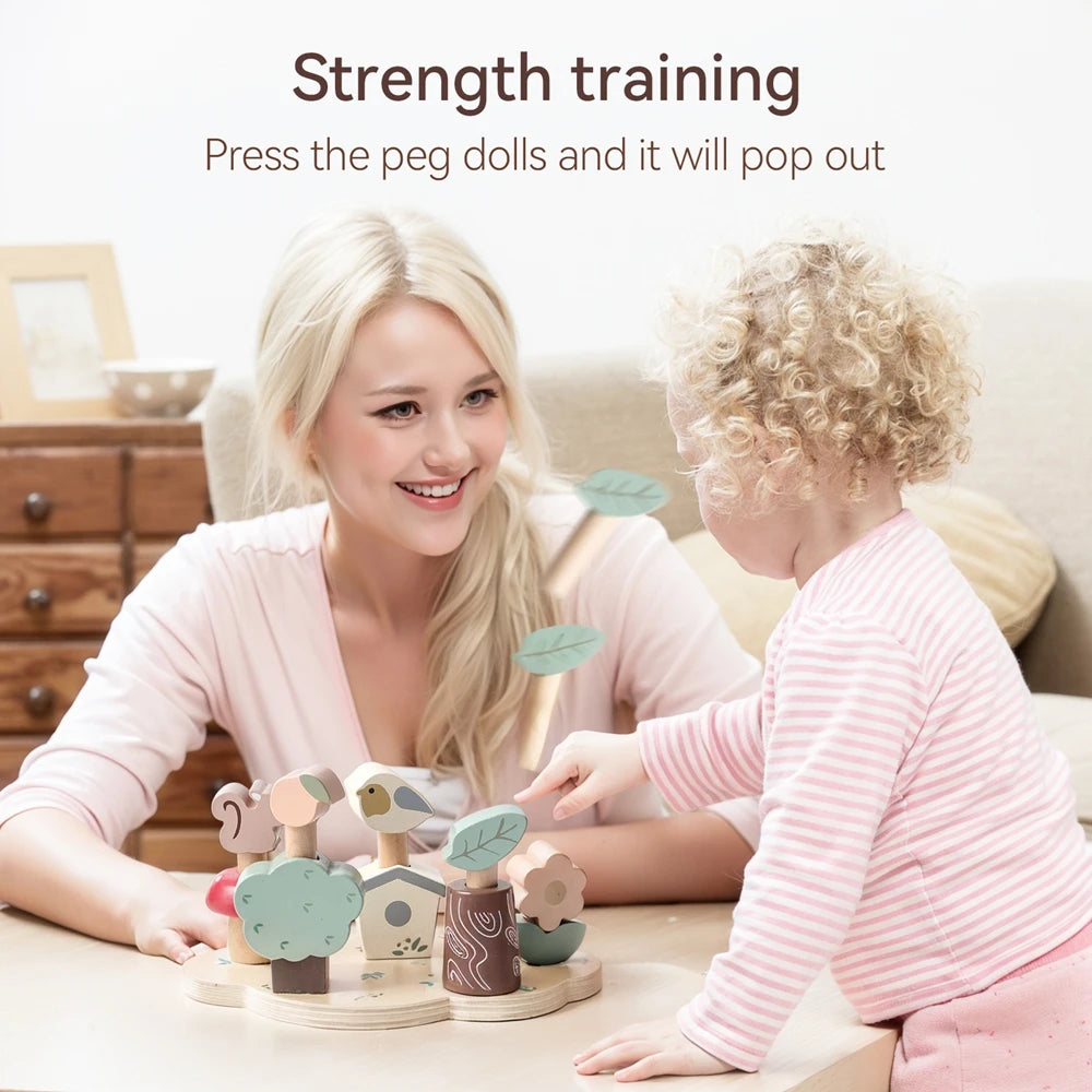 Baby Montessori Educational Toys Toddler Kids Creative Games Wooden Toys Set Plant Animal Funny Toys For 0-6 Year Old Children