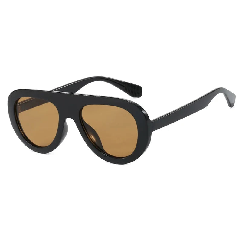 Trendy Sunglasses for Women Men Retro Round Sunglass Flat Top Designer Stylish Frame Sun Glasses Shades Vintage Unisex Eyewear