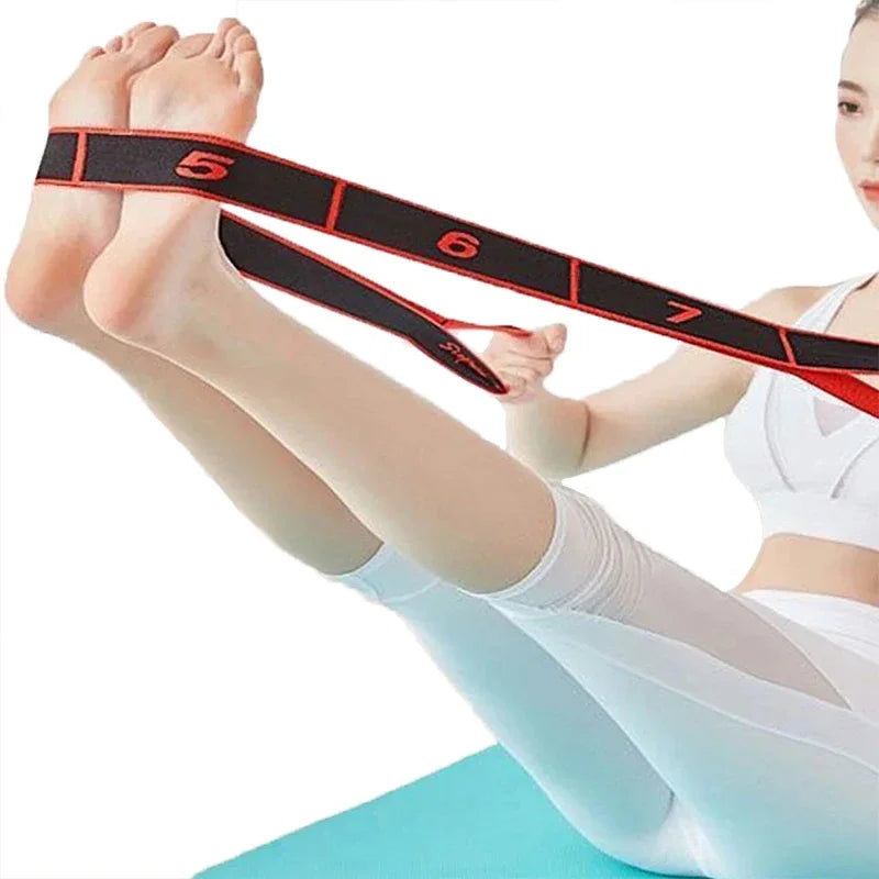 Elastic Yoga Stretching Strap Ballet Dance Leg Stretching Band Beginner Pilates Dance Gymnastics Loop Strap Belt Fitness Sport